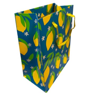 Colour Neon Lemon Gift Bag 18x10x23 cm