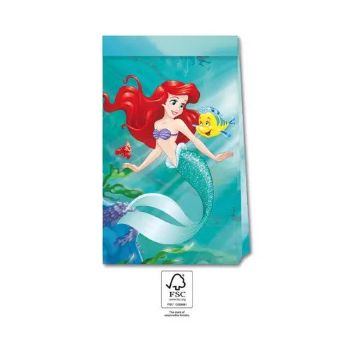 Disney Princess Ariel Curious paper bag 4 pcs FSC