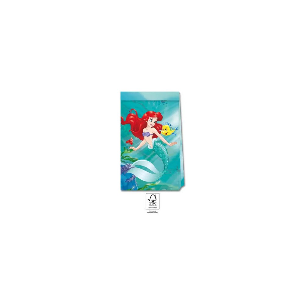 Disney Princess Ariel Curious paper bag 4 pcs FSC
