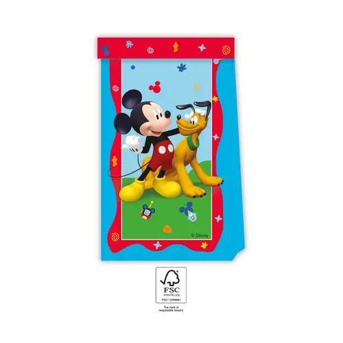 Disney Mickey  Rock the House paper bag 4 pcs FSC