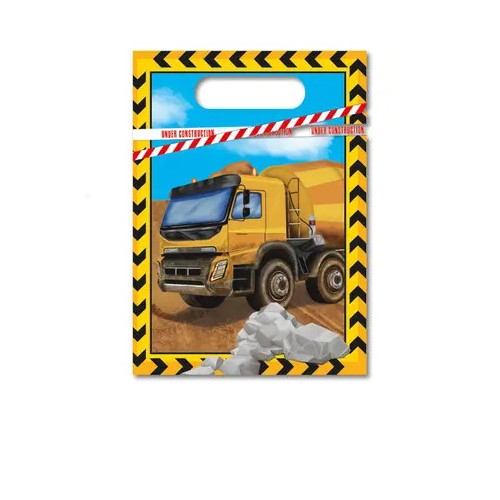 Construction Grabber gift bag set of 6