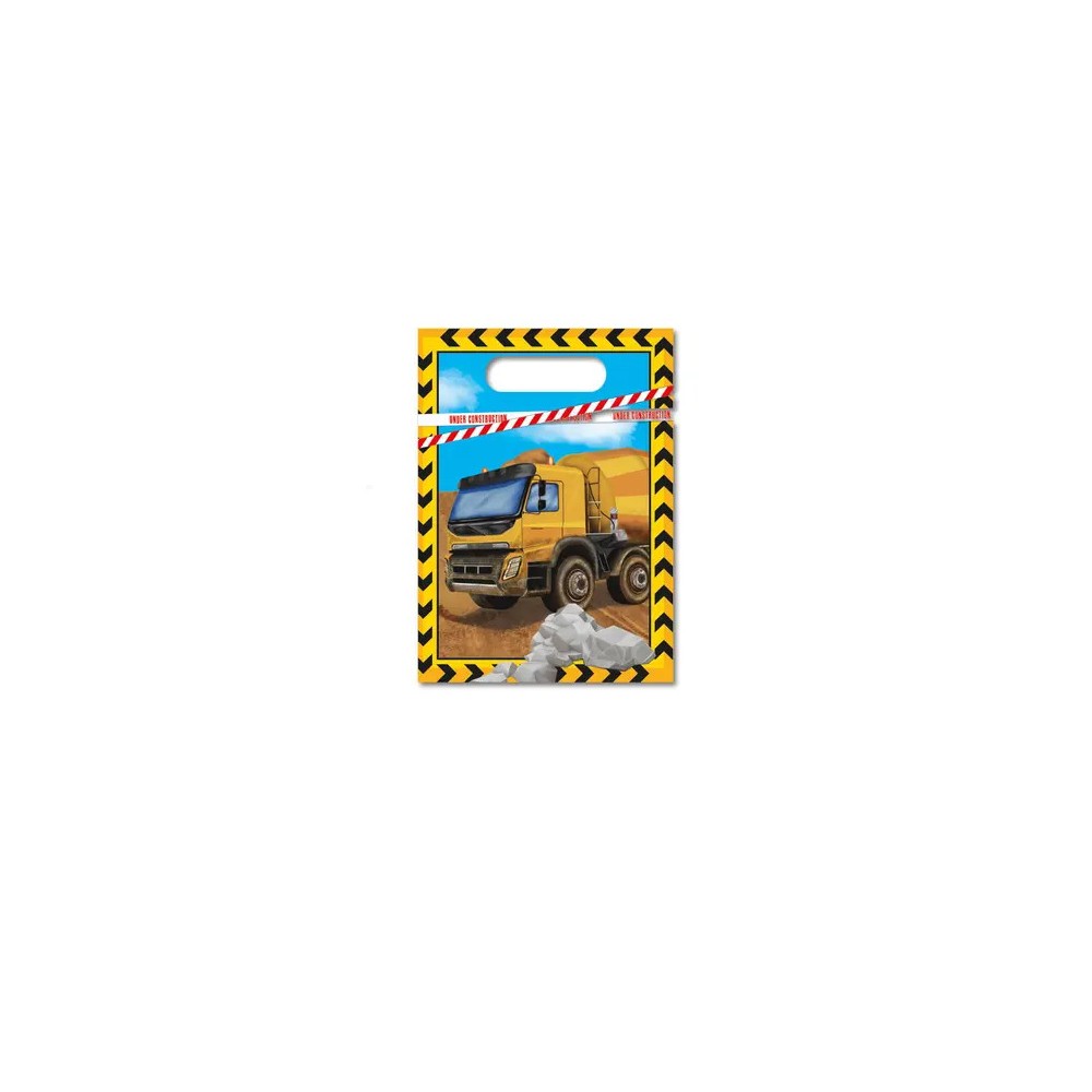 Construction Grabber gift bag set of 6