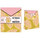 Colour Iridescent Leaf Pattern Gift Box Set of 2