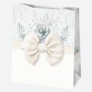 Colour Bow White paper gift bag 19x23x10,5 cm