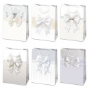Colour Bow White paper gift bag 23x32x11 cm