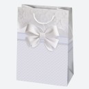 Colour Bow White paper gift bag 23x32x11 cm
