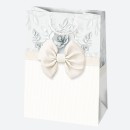 Colour Bow White paper gift bag 23x32x11 cm