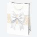 Colour Bow White paper gift bag 23x32x11 cm