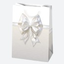 Colour Bow White paper gift bag 23x32x11 cm