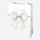 Colour Bow White paper gift bag 23x32x11 cm