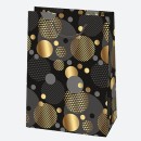 Colour For You Black Gold patterned paper gift bag 23x32x11 cm