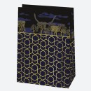 Colour For You Black Gold patterned paper gift bag 23x32x11 cm