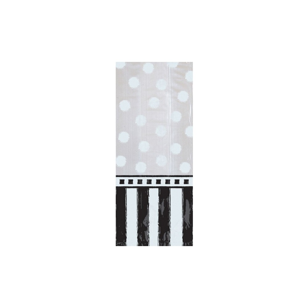 Colour Dots Black-White Gift Bag, 20 pcs