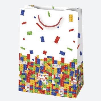 Colour Party Boys' paper gift bag, 23x32x11 cm