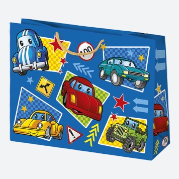 Colour Blossom Boys' Party paper gift bag, gift bag 30x23x10 cm