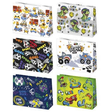 Colour Playtime Boy's paper gift bag 30x23x10 cm