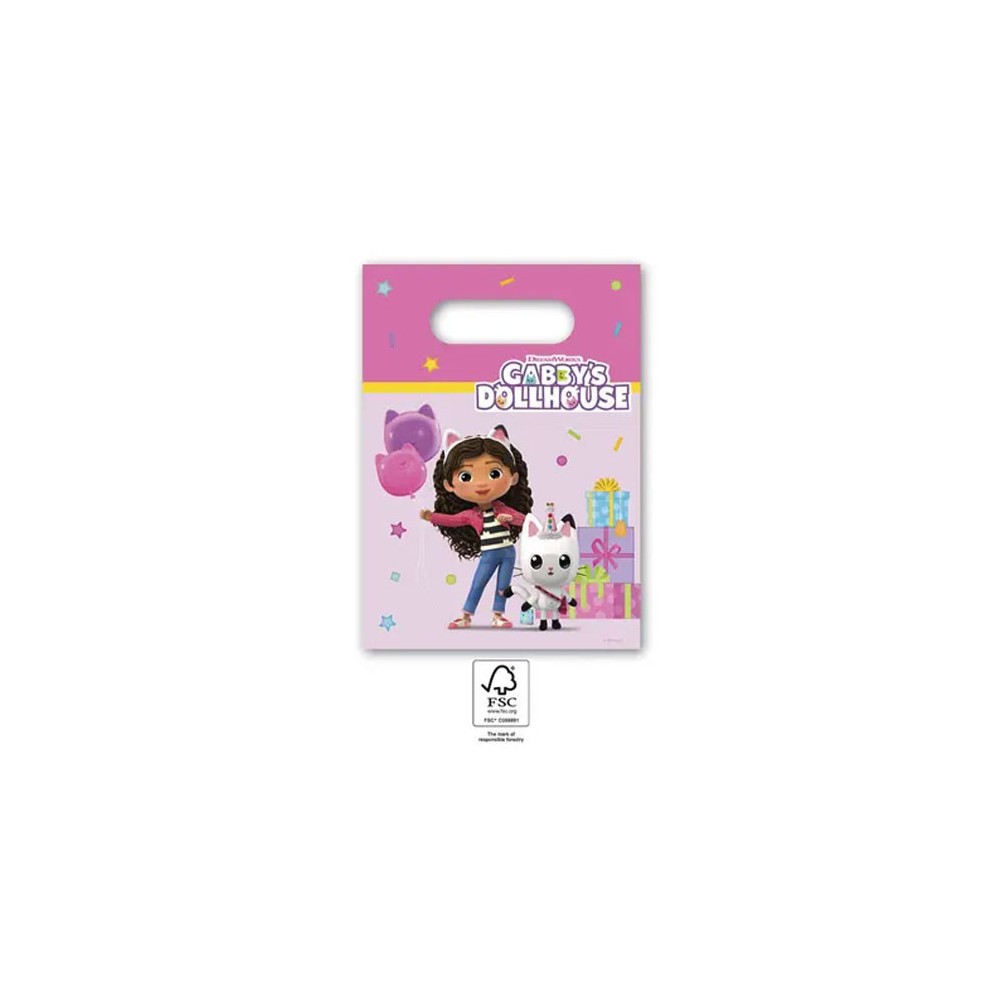 Gabby's Dollhouse Friends paper gift bag set of 4