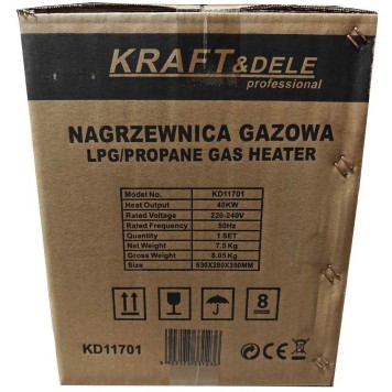 Nagrzewnica gazowa 40kW Termostat / Reduktor KD11701