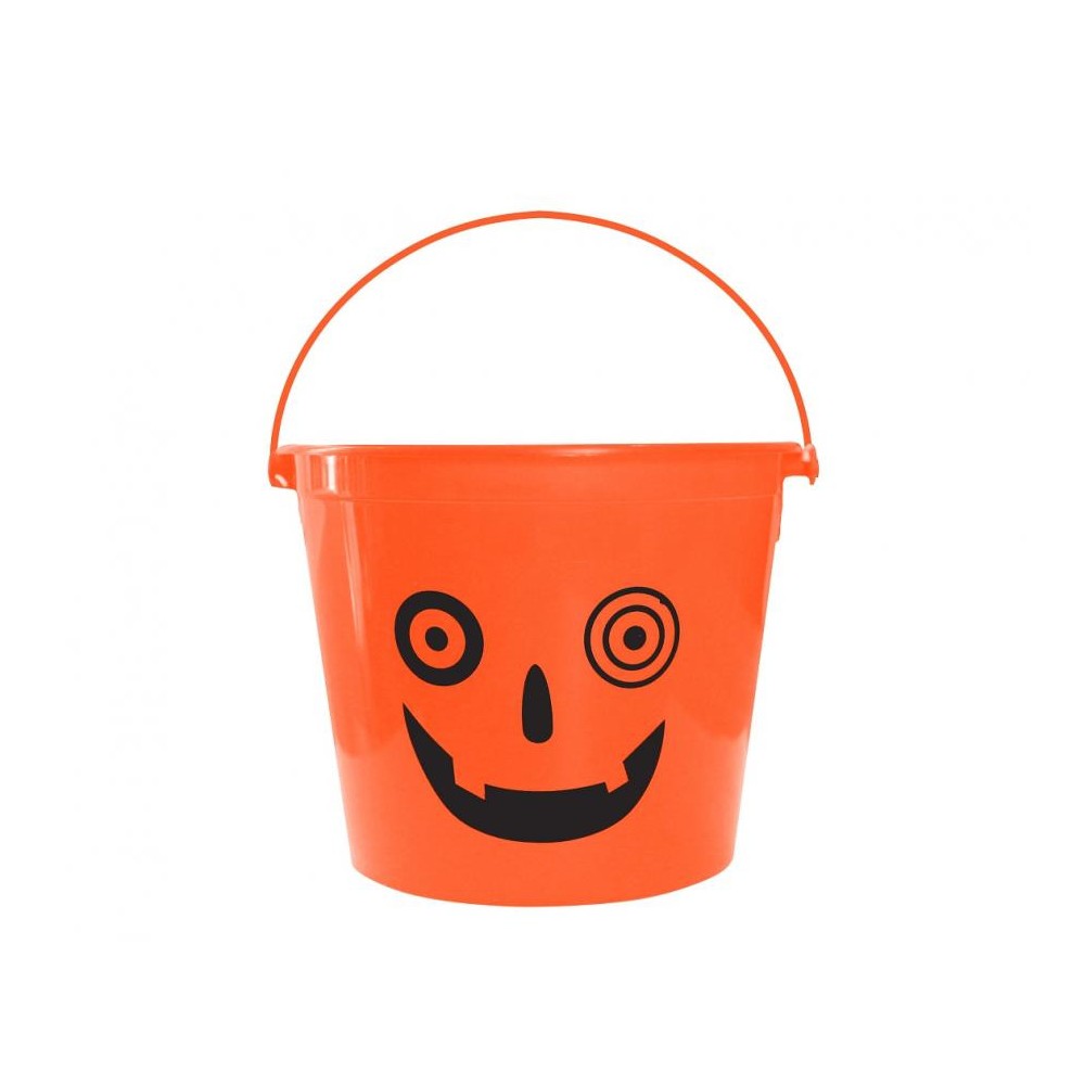 Halloween Crazy Pumpkin Candy Bucket 14.5x11.5 cm