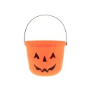 Halloween Happy Pumpkin candy collector bucket 18x15 cm