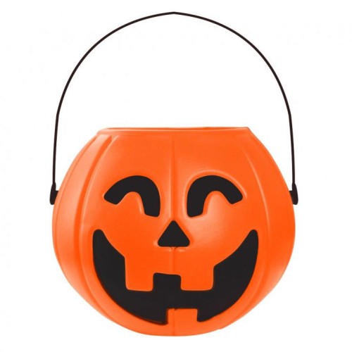 Halloween Smile Pumpkin candy collection bucket 16x14 cm