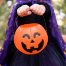 Halloween Smile Pumpkin candy collection bucket 16x14 cm