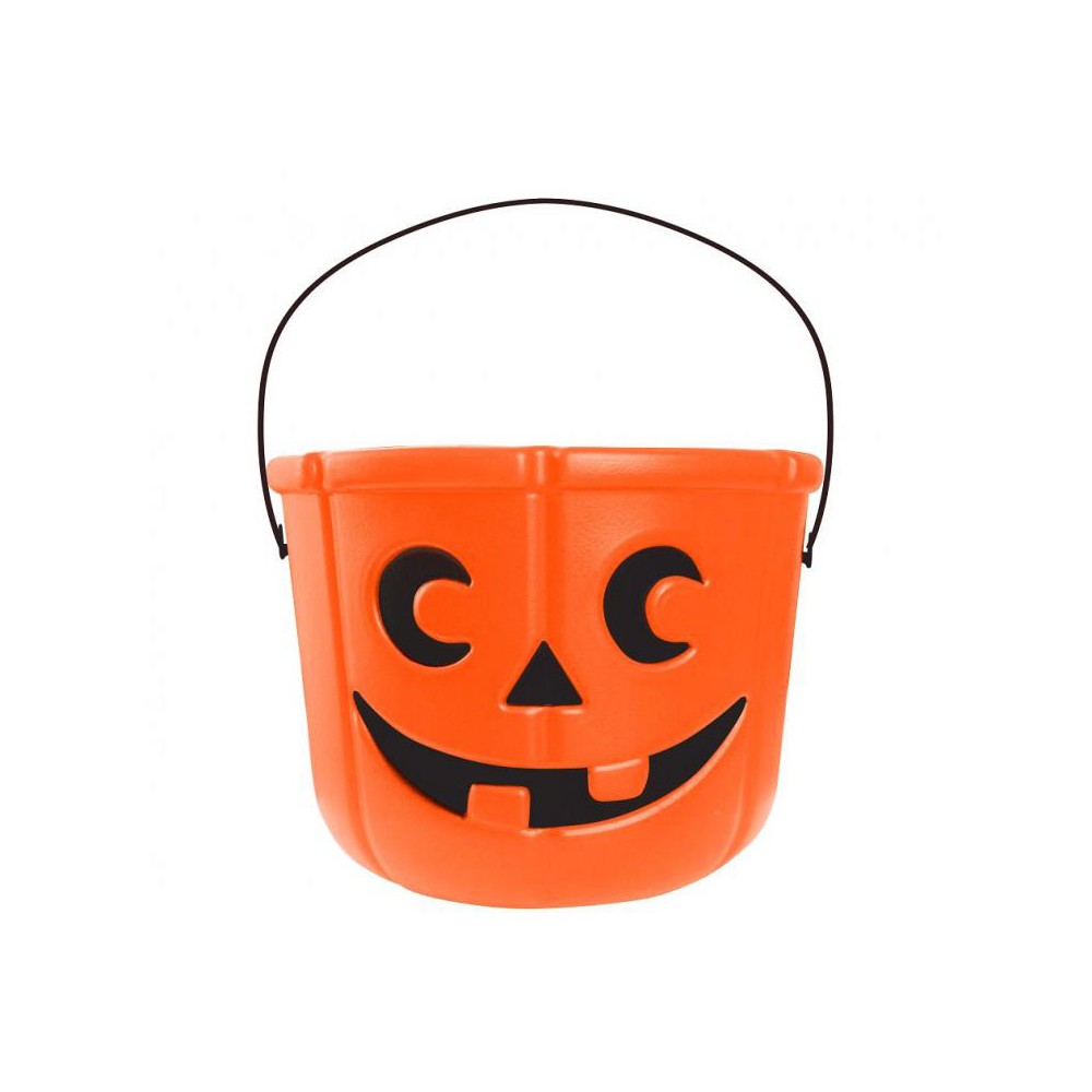 Halloween Smiling Pumpkin Candy Collecting Bucket 18x14 cm