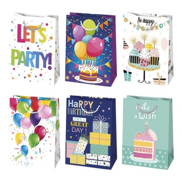 Happy Birthday Let's Party Happy Birthday paper gift bag 23x32x11 cm