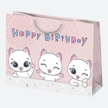 Happy Birthday Sissy Happy Birthday paper gift bag, gift bag 30x23x10 cm