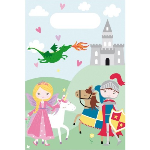 Princess Middle Ages Princess and Knight Gift Bag set of 8