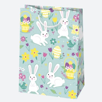 Easter Bunnies paper gift bag 23x32x11 cm