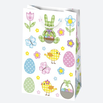 Easter Bunny paper gift bag 16x24x7 cm