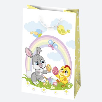 Easter Bunny paper gift bag 16x24x7 cm