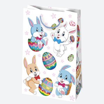 Easter Bunny paper gift bag 16x24x7 cm
