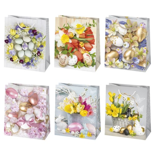 Easter Colorful paper gift bag 19x23x10.5 cm