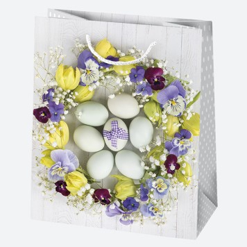 Easter Colorful paper gift bag 19x23x10.5 cm