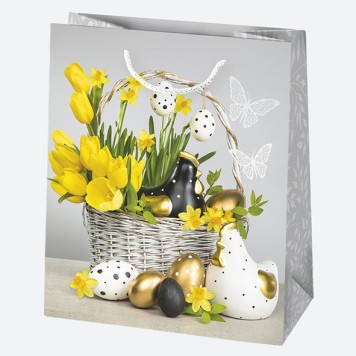 Easter Colorful paper gift bag 19x23x10.5 cm