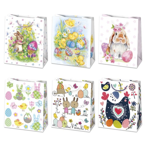 Easter Flowers paper gift bag 19x23x10.5 cm
