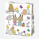 Easter Flowers paper gift bag 19x23x10.5 cm