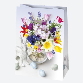 Easter Flowers paper gift bag 23x32x11 cm