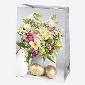 Easter Flowers paper gift bag 23x32x11 cm