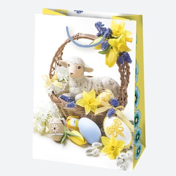 Easter Flowers paper gift bag 23x32x11 cm