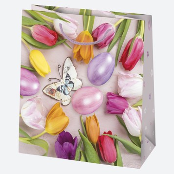 Easter Spring paper gift bag 15.5x15.5x8 cm