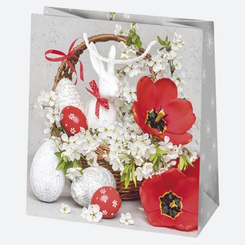 Easter Spring paper gift bag 15.5x15.5x8 cm