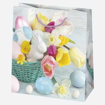 Easter Spring paper gift bag 15.5x15.5x8 cm