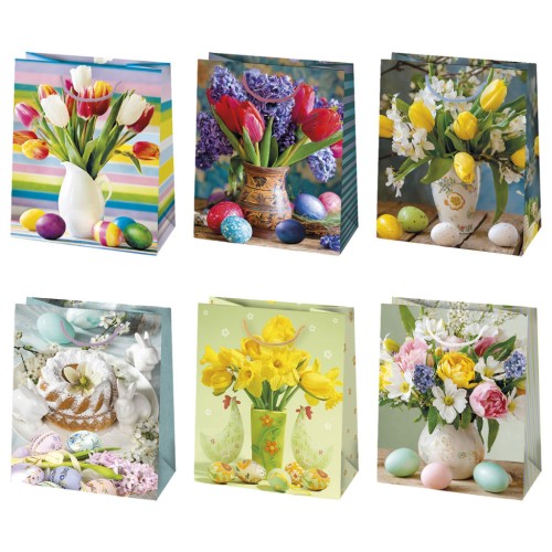 Easter Vase paper gift bag, gift pouch 19x23x10.5 cm