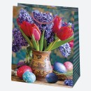 Easter Vase paper gift bag, gift pouch 19x23x10.5 cm