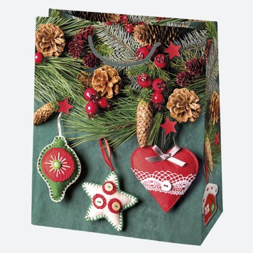 Christmas Decorations paper gift bag 19x23x10.5 cm