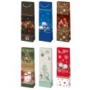 Christmas Decorations paper wine bag 10.5x33x8.5 cm