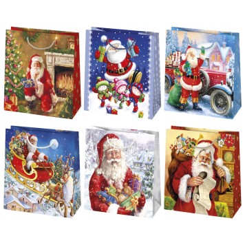 Christmas Gift Giving paper gift bag 15.5x15.5x8 cm